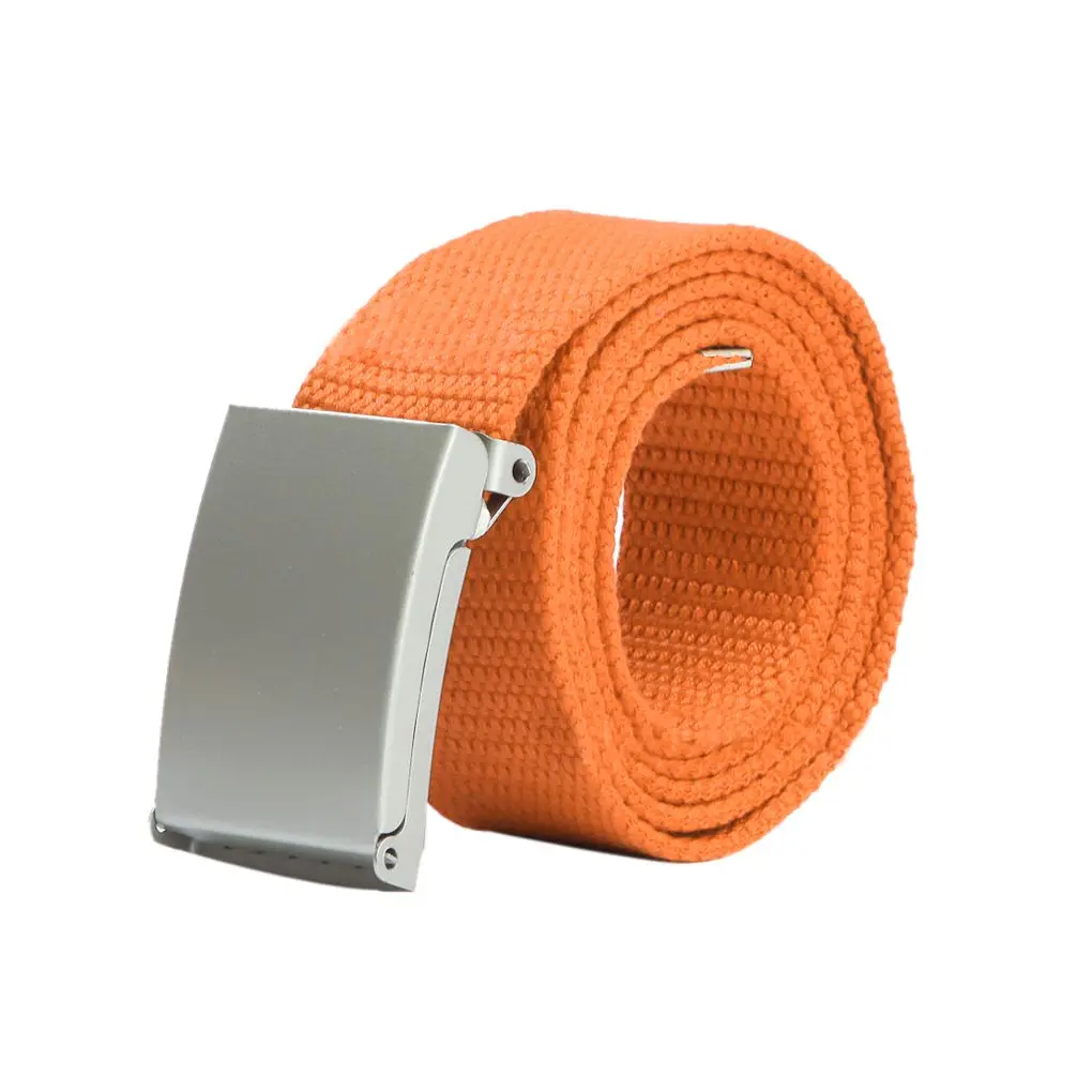 

Men Women Plain Webbing Canvas Buckle Accessories Belt