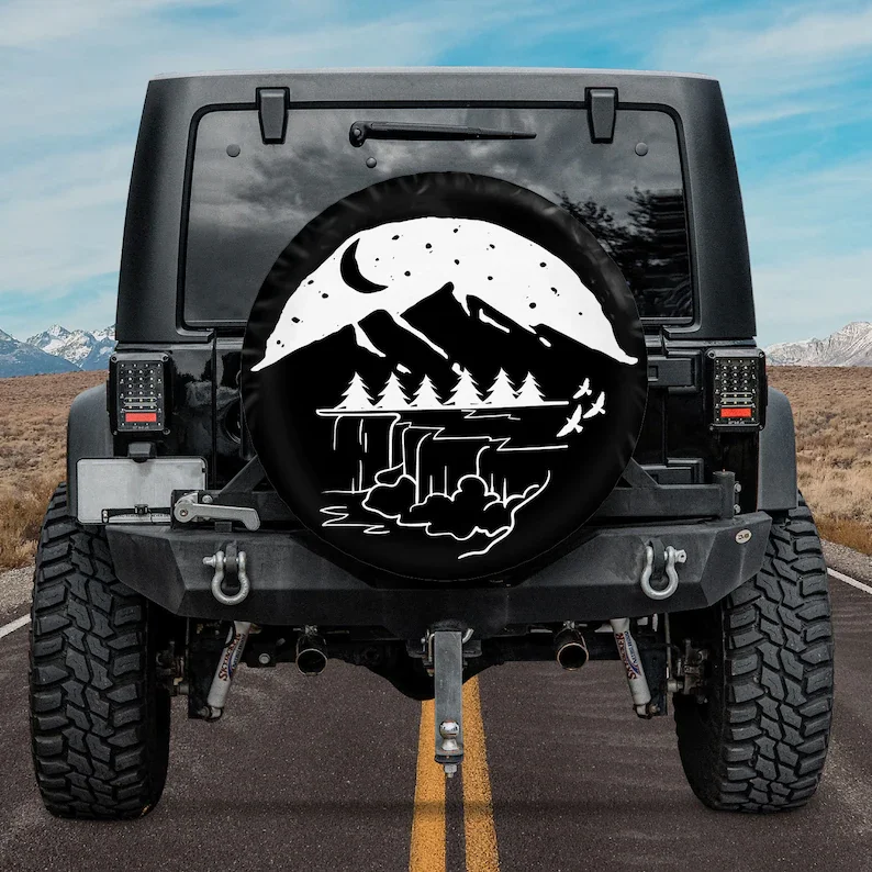 

Moutains Are Calling Spare Tire Cover For Car - Car Accessories, Custom Spare Tire Covers Your Own Personalized Design,