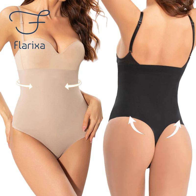 

Flarixa Бесшовные женские трусики с высокой талией, плоский живот, стринги, тренажер для талии, корсет, сексуальное женское белье