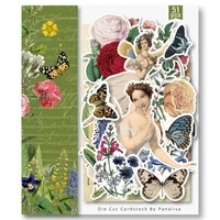flower fairy vintage cardstock die cuts collection kit scrapbooking planner craft card making journaling project new 2022