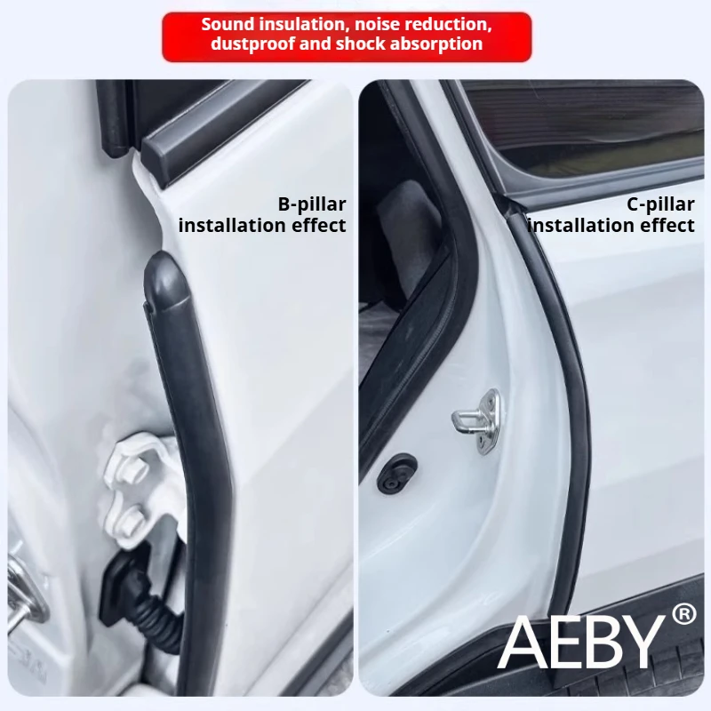 Фото AEBY для BYD Sealion 7 2024 C, звукоизоляционная лента на столбе, пылезащитное уплотнение с шумоподавлением автомобиля, звукоизоляционная накладка №5