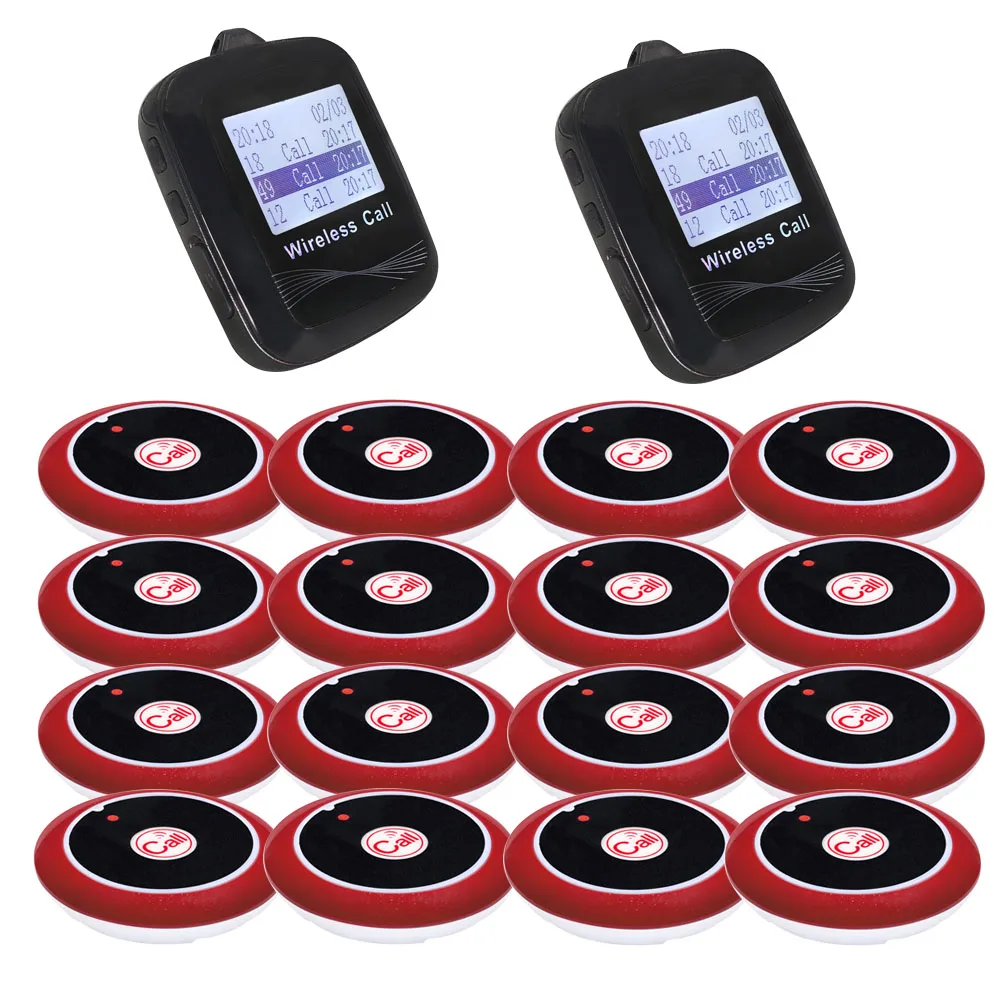 

Table Restaurant Pagers Beeper Wireless Calling System Waterproof Watch Receiver Removable Button For Service Cafe Hookah