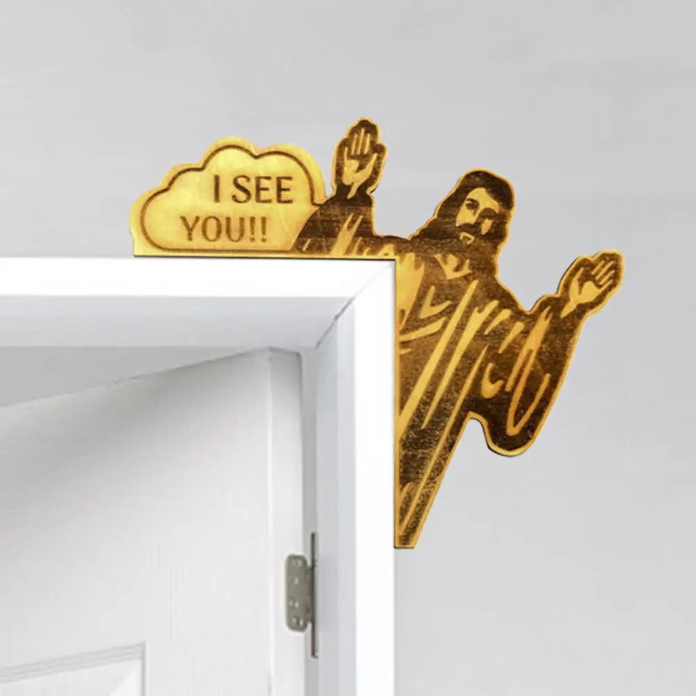 

Vintage Jesus Sign Wood I See You Jesus Home Door Corner Decor Cover For Furniture Door Frame Creatives Hanging Corner Decor