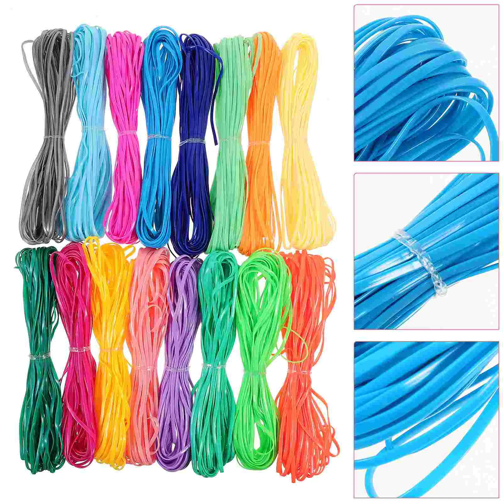 16Pcs Bracelet Rings Plastic String String To Make Bracelets for Hair Cord Knitting Hair Decor Jewelry Decor Bracelets Knitting