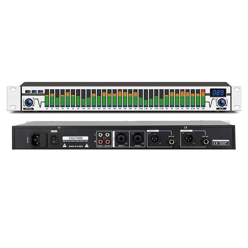 

Double 31 Segment Digital Equalizer Bar Stage Performance Noise Reduction and Tuning Effect Equalizer