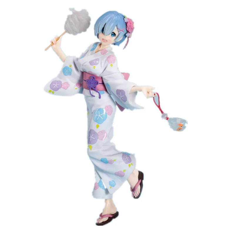 

Re: Starting Life In A Different World From Zero Rem Yukata Ver. PVC Figure Anime Girl Collection Model Toy Doll
