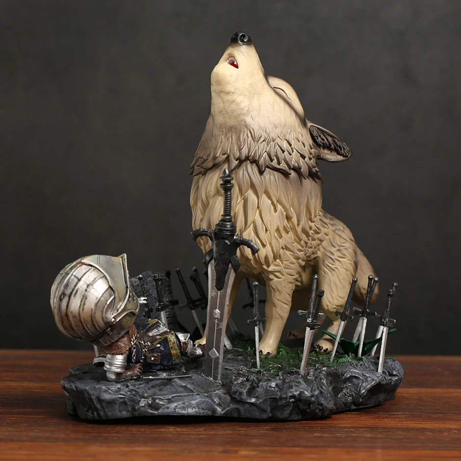 22cm Dark Souls The Great Grey Wolf Sif PVC Collection Model Statue Figure Toy