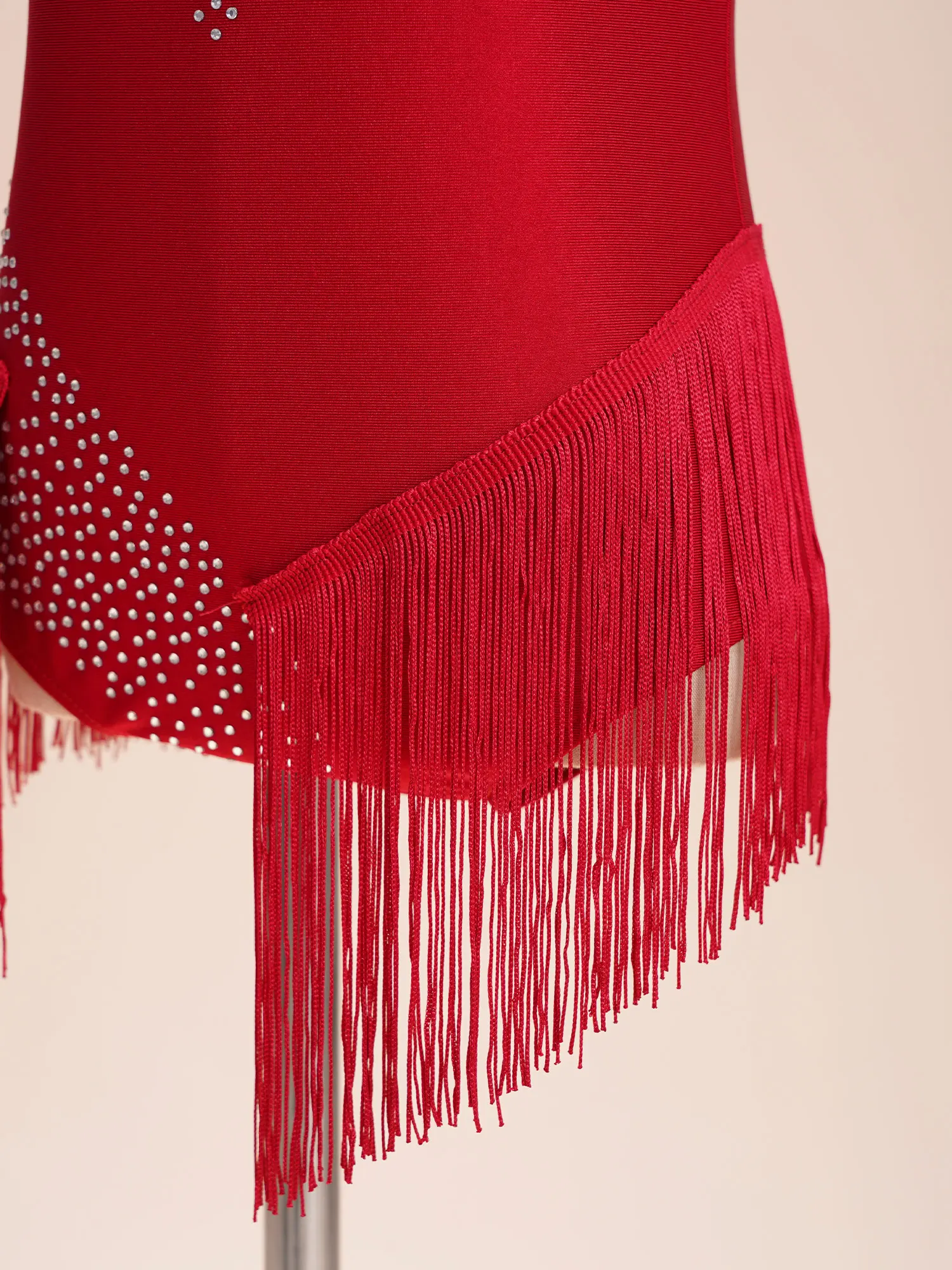 Детское Женское боди без рукавов с бахромой для фигурного катания танцев