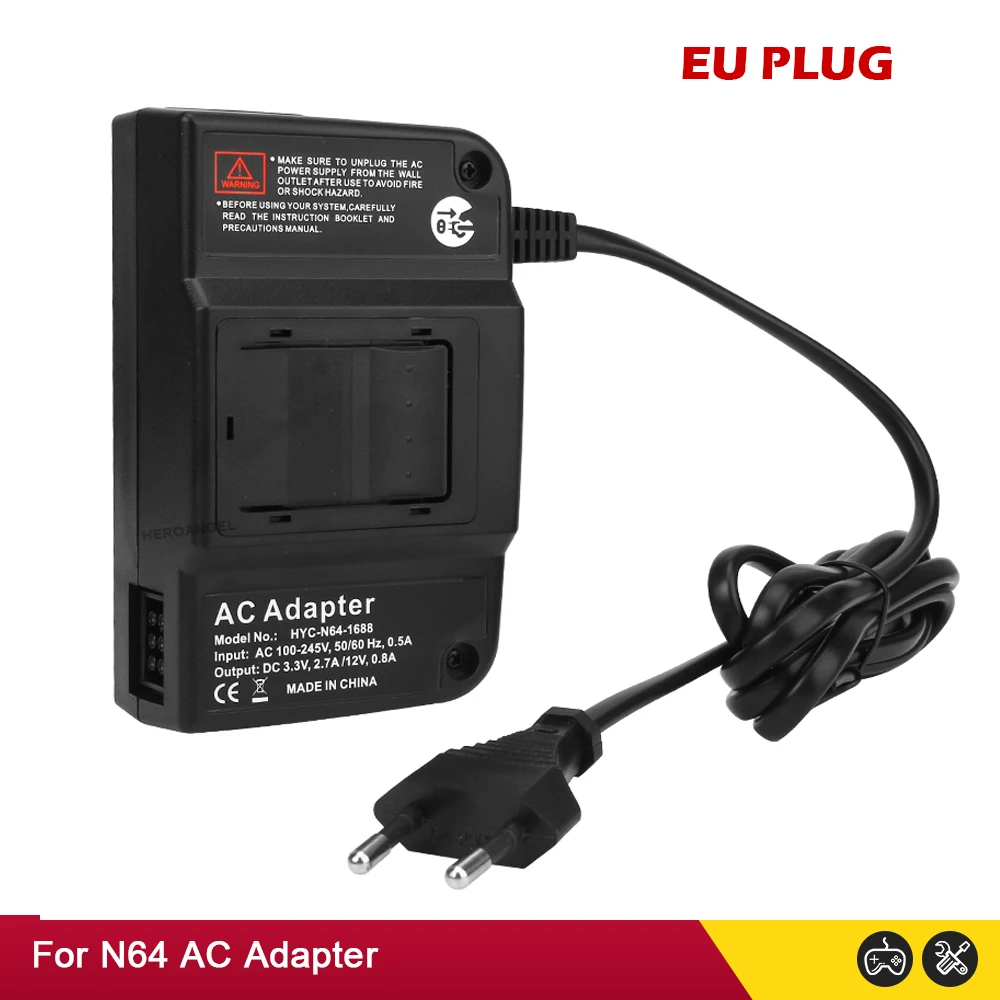 For Nintendo N64 AC Adapter Charger for Nintend N64 EU US Power Adapter Power Supply Cord Charging Charger Power Supply Dropship