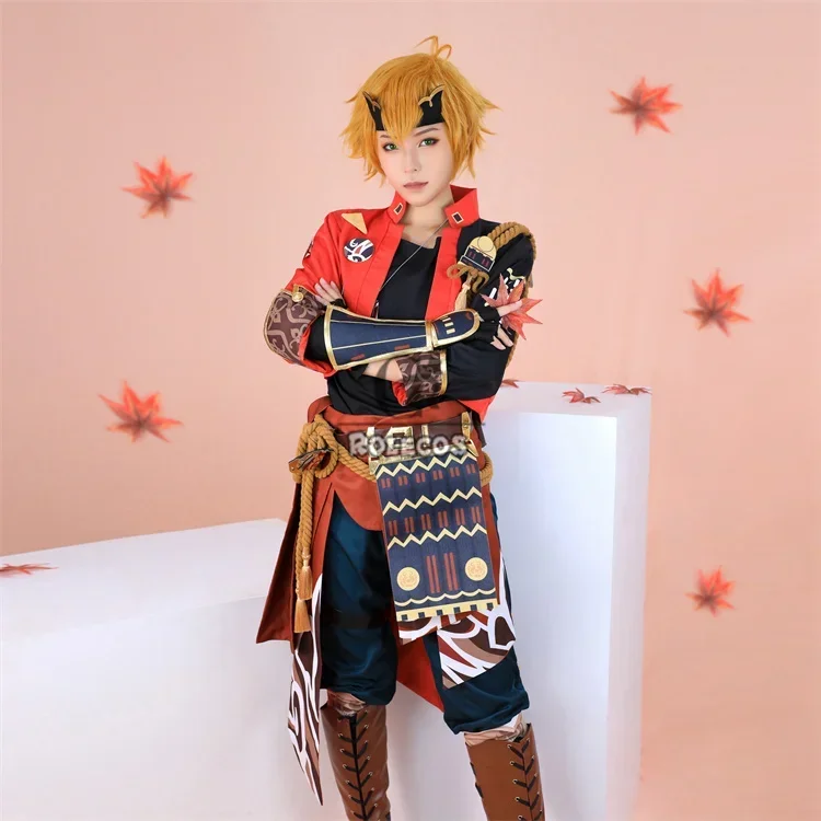 Игра Genshin Impact Tohma Косплей Костюм Тома для мужчин Хэллоуин Полный комплект
