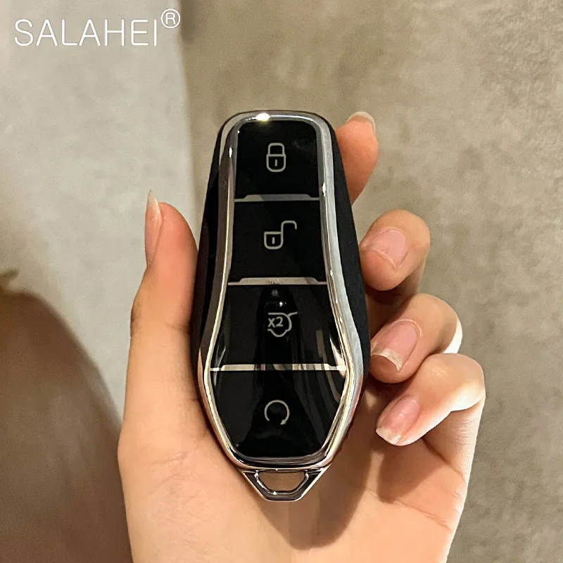 

New TPU 4 Button Car Key Case Cover Shell Protector For BYD Atto 3 Han EV Dolphin Qin Song PRO Han EV Max Tang DM 2018 Qin PLUS
