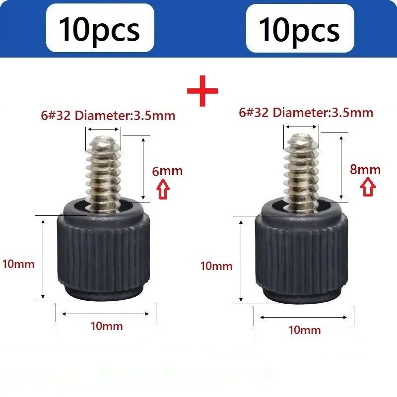 

Черные крестовые винты LUHUICHANG 10 шт.