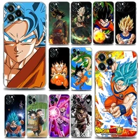 dragon ball super anime goku clear phone case for apple iphone 11 12 13 pro max 7 8 se xr xs max 5 6 6s plus silicone case cover