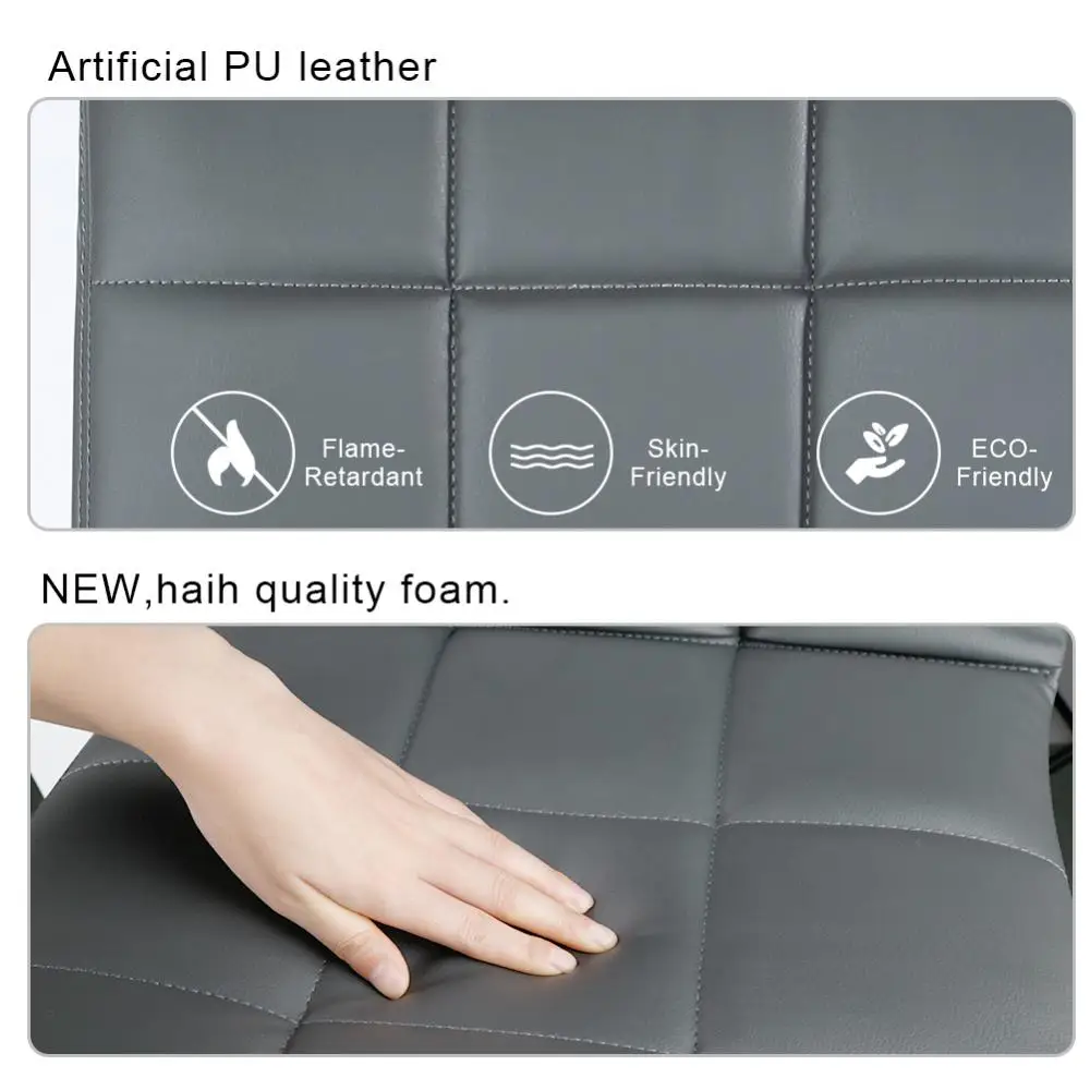 

2pcs Bar Chair Modern Fashion Bar Chair Soft PU Leather Barstool Chair Swivel Adjustable High Bar Stool Kitchen Living Room HWC