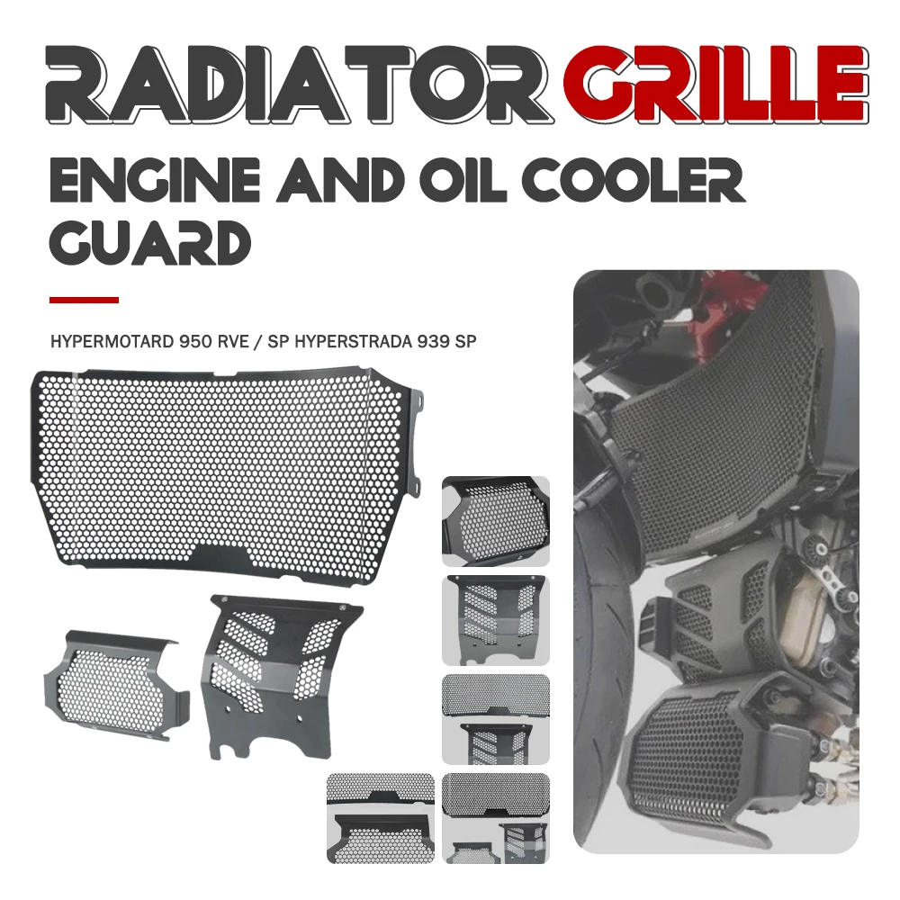 

Radiator Grille Engine And Oil Cooler Guard FOR Ducati Hypermotard 950 RVE / SP 2016 2017 2018 2019 2020 2021 Hyperstrada 939 SP