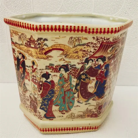 Розовая керамическая ваза-держатель для ручек MIAO YANG GONG YI