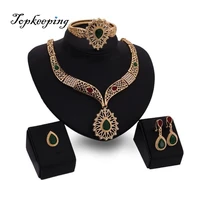 fashion ladies classic pendant necklace bracelet ring earrings sets