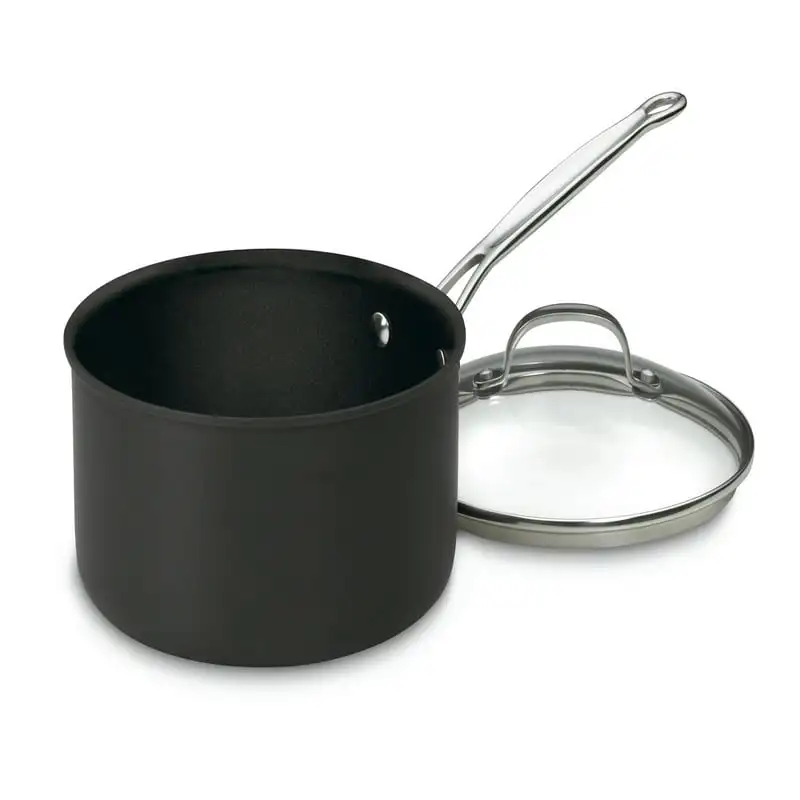 

's Classic Non-Stick Hard Anodized 3 Quart. Saucepan with Cover