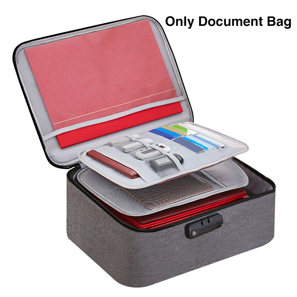 

Men Women Files Document Bag Home Multifunction Certificates With Lock Portable Zipper Laptop Gifts Passport Storage Organizer