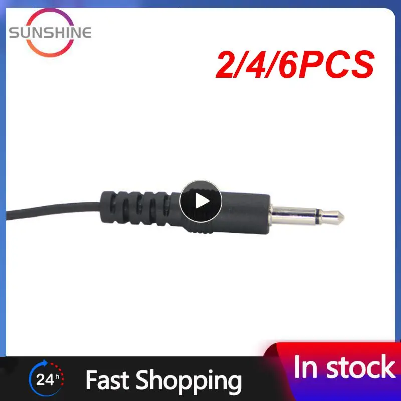 

2/4/6PCS Stereo Wired Earphone Soft Rubber Ear Loop 3.5mm Rotating Speaker In Ear Earpiece For Phone Computer Headphone 100mw