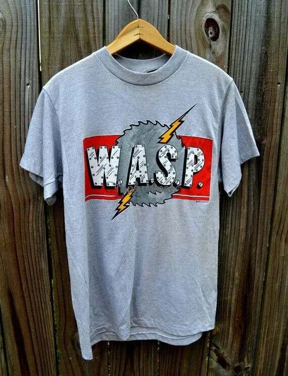 Футболка Music Of Wasp Band с коротким рукавом спортивная серая мужская футболка унисекс