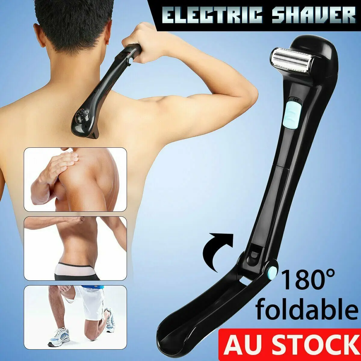 

Men Electric Back Hair Shaver Clipper Body Shaving Razor Remover Trimmer Groomer