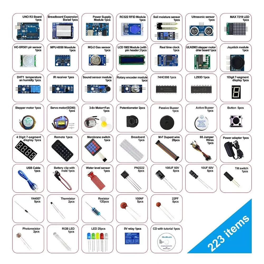 Самый полный стартовый набор с сервоприводом для Arduino R3 Project самый Электрический