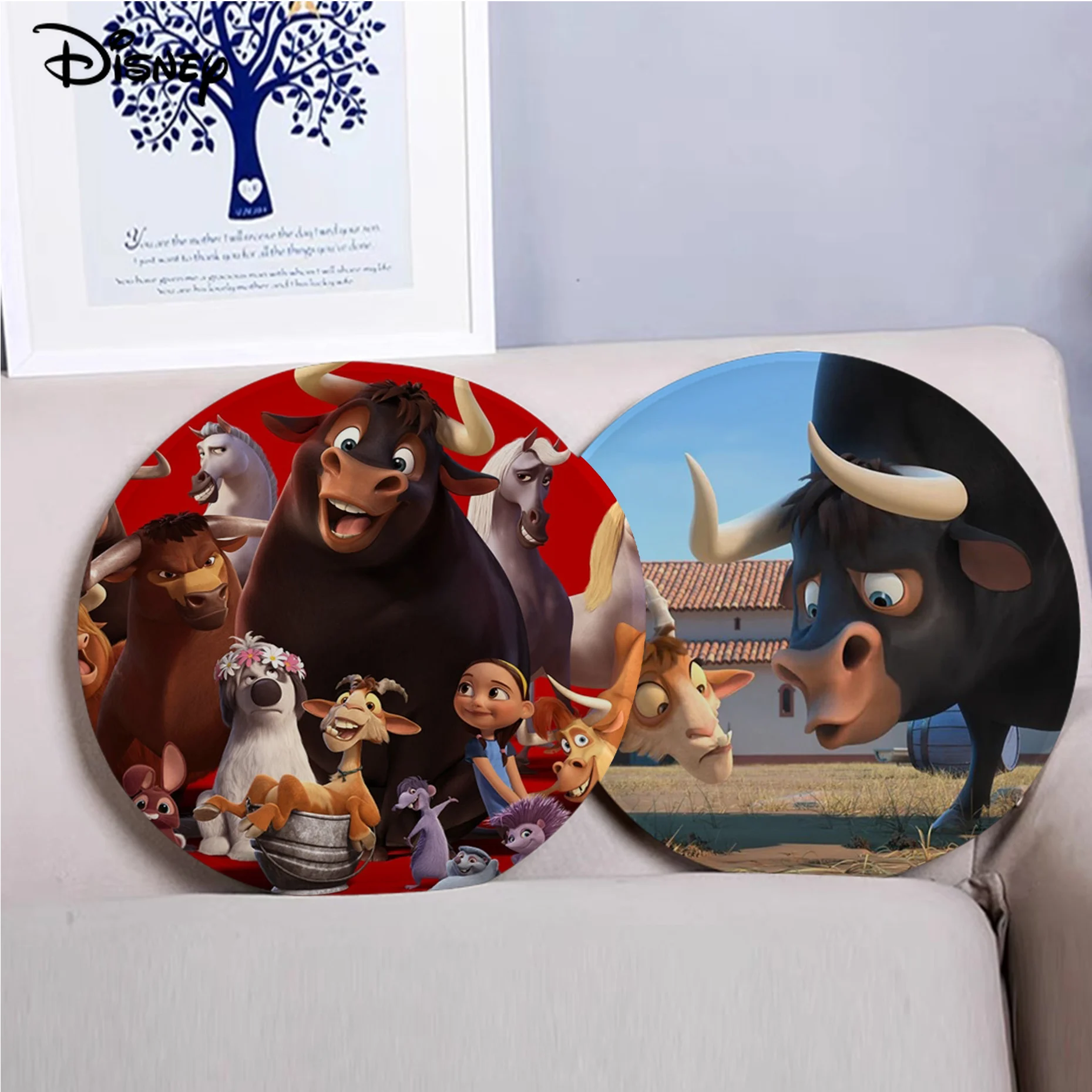 

Disney Ferdinand Cushion Mat Round Seat Cushion Office Dining Stool Pad Sponge Sofa Mat Non-Slip Chair Cushions