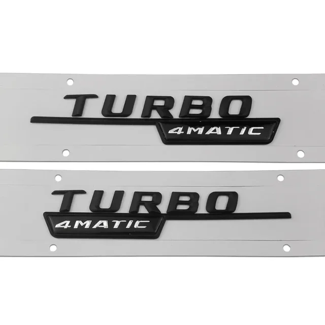 

2 шт., наклейка с боковой эмблемой кузова автомобиля, значок на крыло, наклейки для Mercedes Benz TURBO 4MATIC W213 W204 W205 111 W176 CLK GLS G63 Стайлинг
