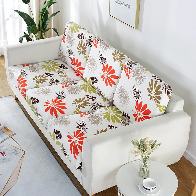

Four Seasons 1/2/3/4 Seat Printed Elastic Sofa Cover Anti-dirty Sofa Seat Cover Corner Sofa Cover Living Room Back Cover