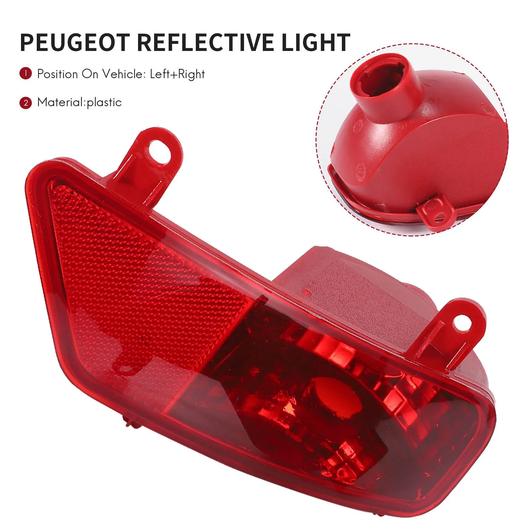 Противотуманные фары для заднего бампера автомобиля светоотражающие Peugeot 3008 2009