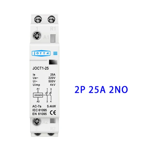 2P 16A/20A/25A 220V/230V 50/60HZ Din Rail AC контактор для дома 1NO 1NC / 2NO / 2NC - изображение