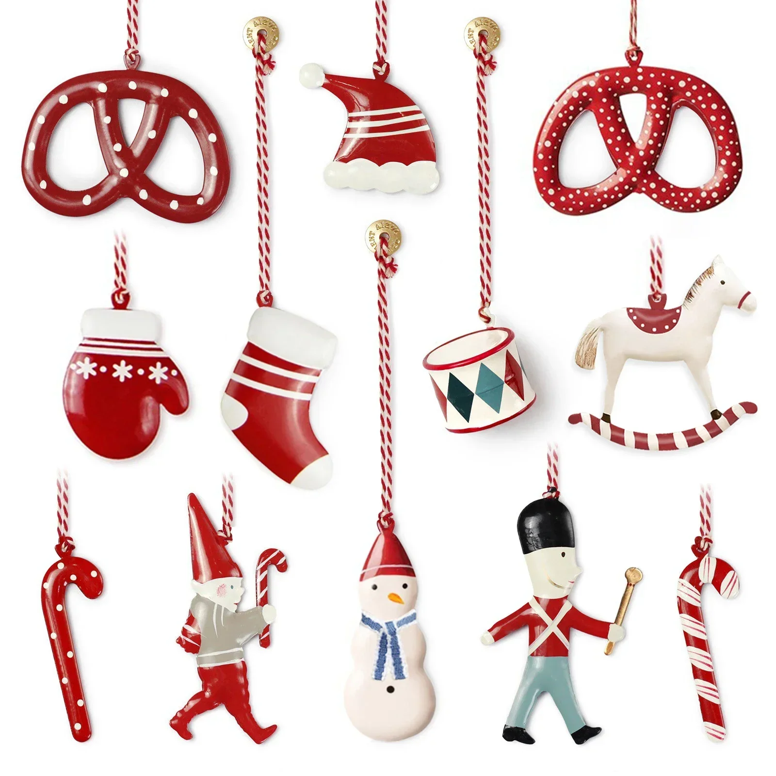 

Рождественские украшения металлические кулоны 12 шт