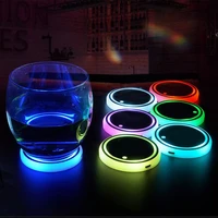 rechargeable automotive interior ambient lights in the car led non slip mat car coaster luminous coaster coaster