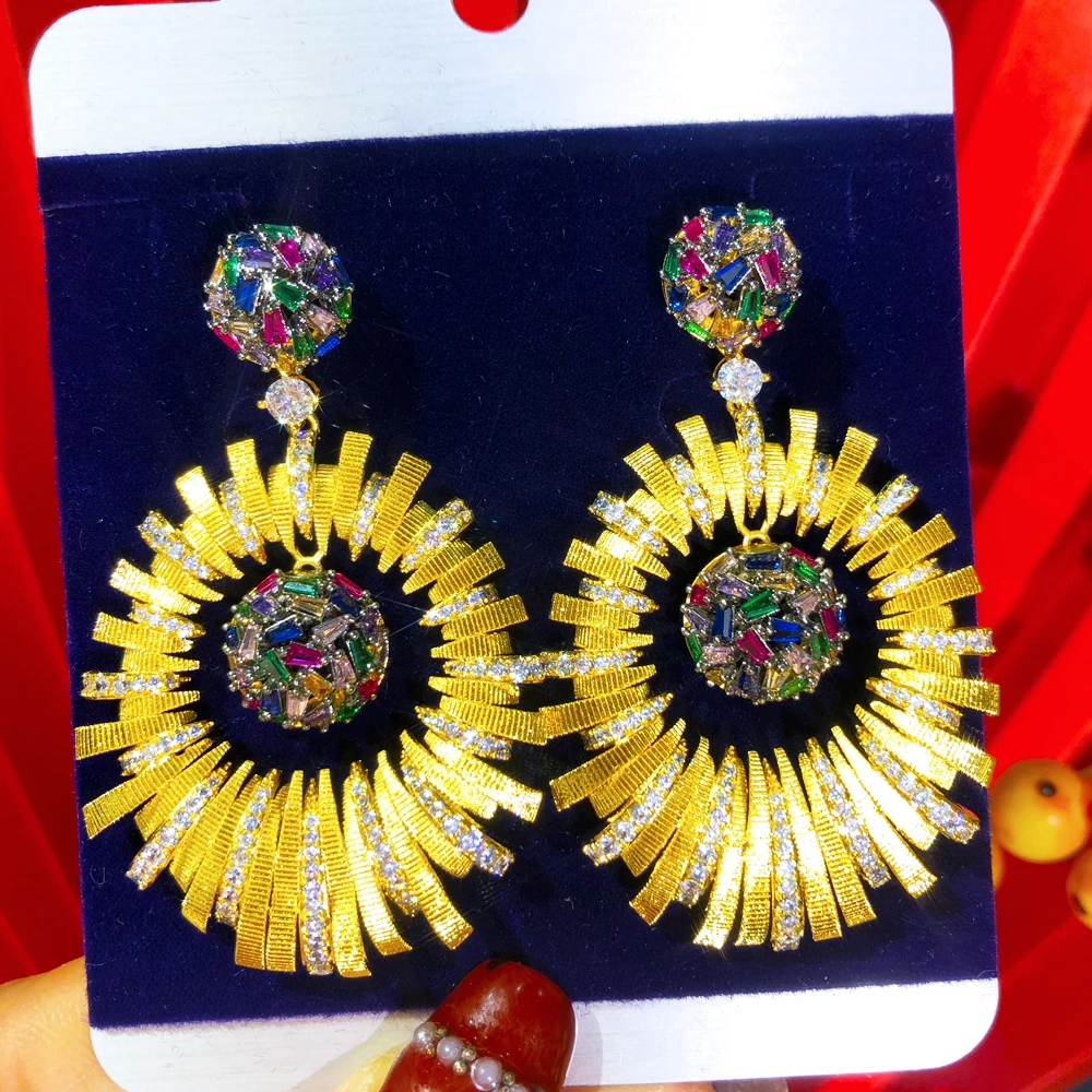 GODKI 56 мм Роскошные длинные висячие серьги в Саудовской Аравии для женщин