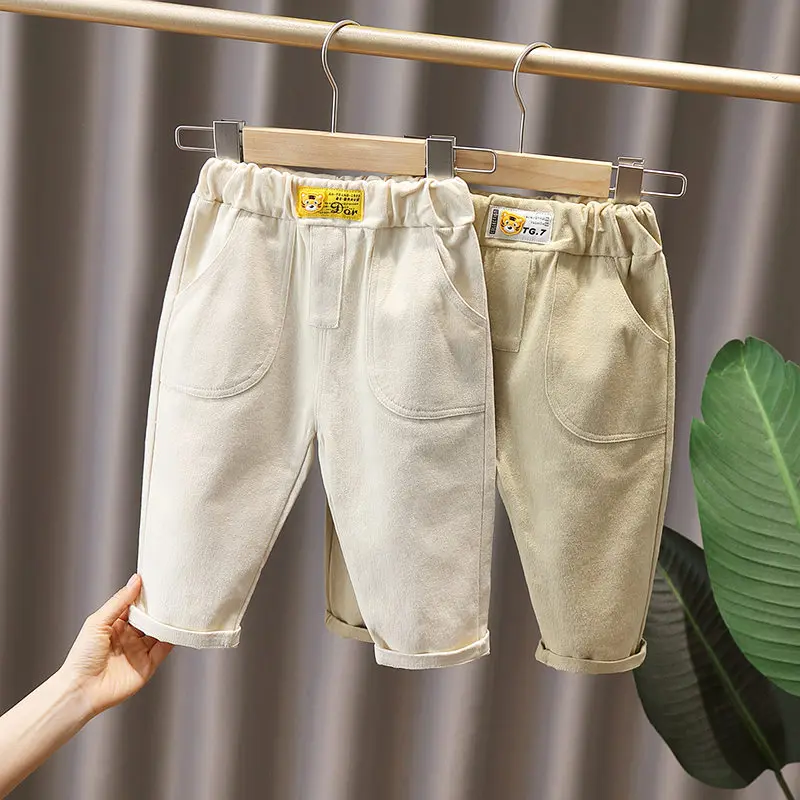 

New 2022 Kids Solid Trousers Pant Fashion Girls Children Boys Full Long Pants Kids Fashion Pants Baby Infant Clothing 0-5 Years