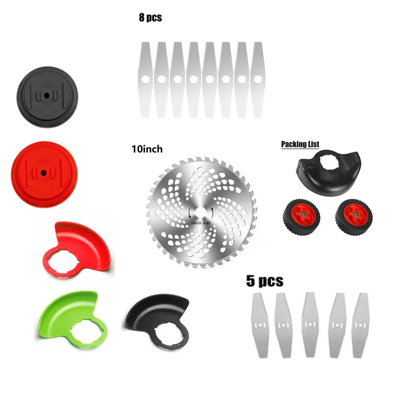 

Saw Blades Grass Guard Roller Base Plastic Cover Metal Grass String Trimmer Head For Lithium Electric Lawn Mower Accessories