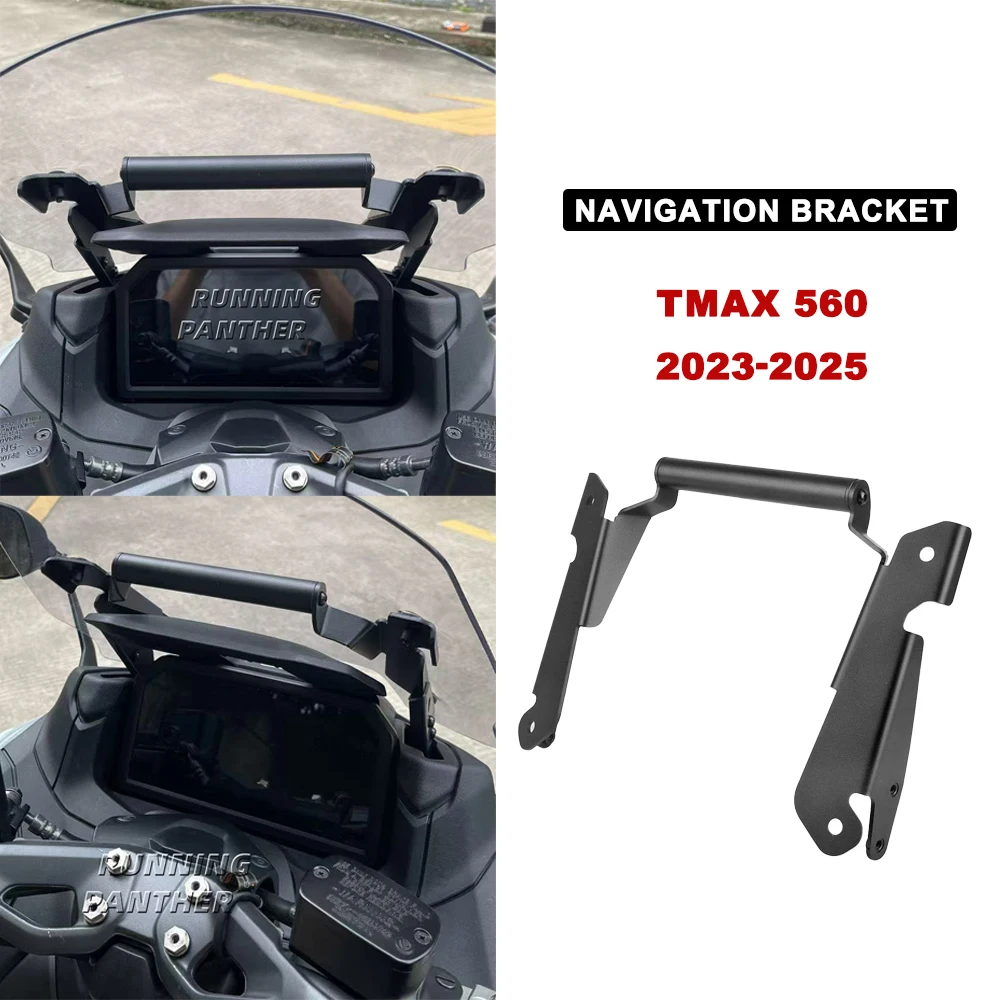 Фото Для TMAX T-MAX 560 Tmax 560 2023 2024 2025 аксессуары для мотоциклов навигационный кронштейн держатель телефона GPS кронштейн для лобового стекла №1