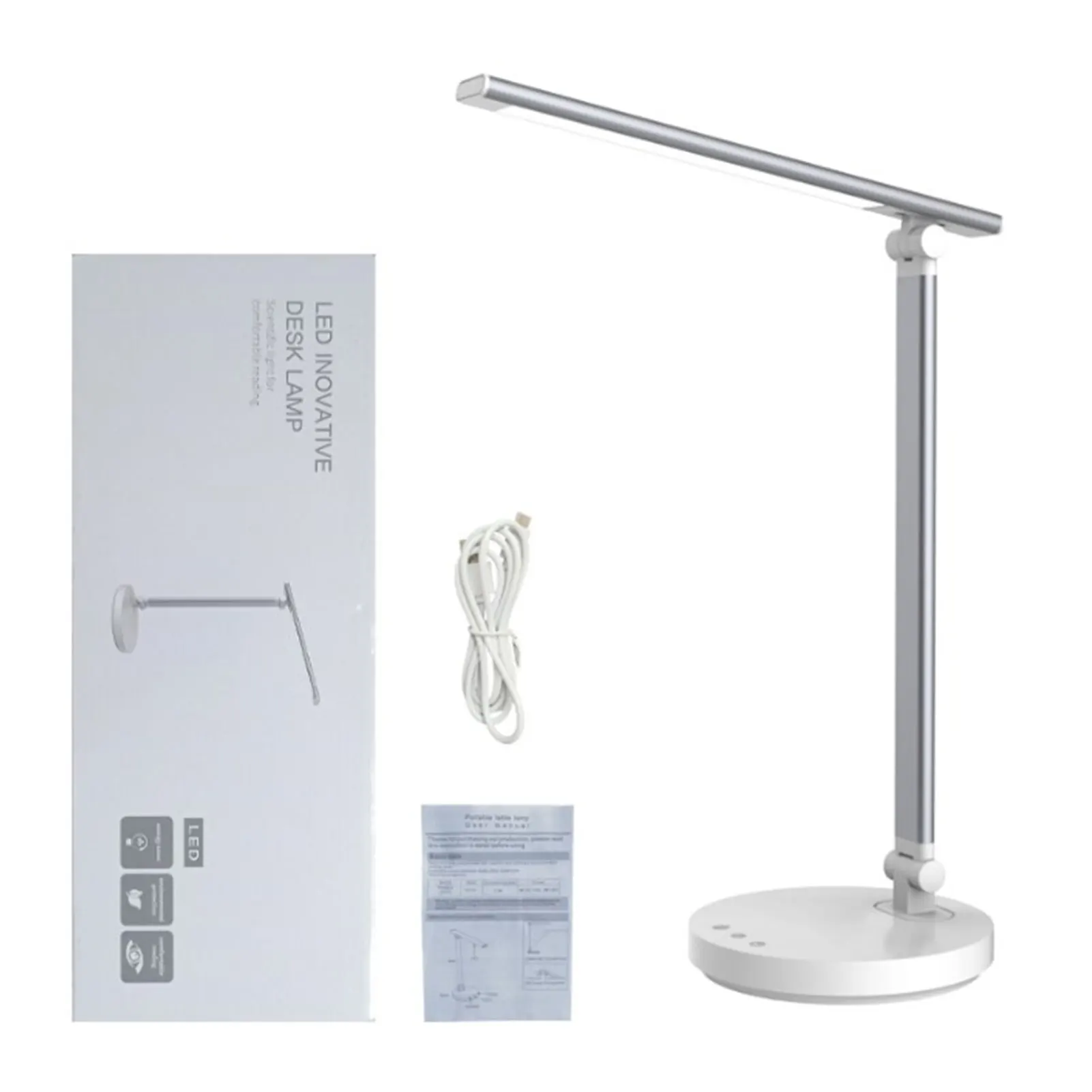 

Touch Control Office Kids Led Eye Caring Sleeping Dimmable Home Studying Desk Lamp USB Powered 5 Lighting Modes Timer