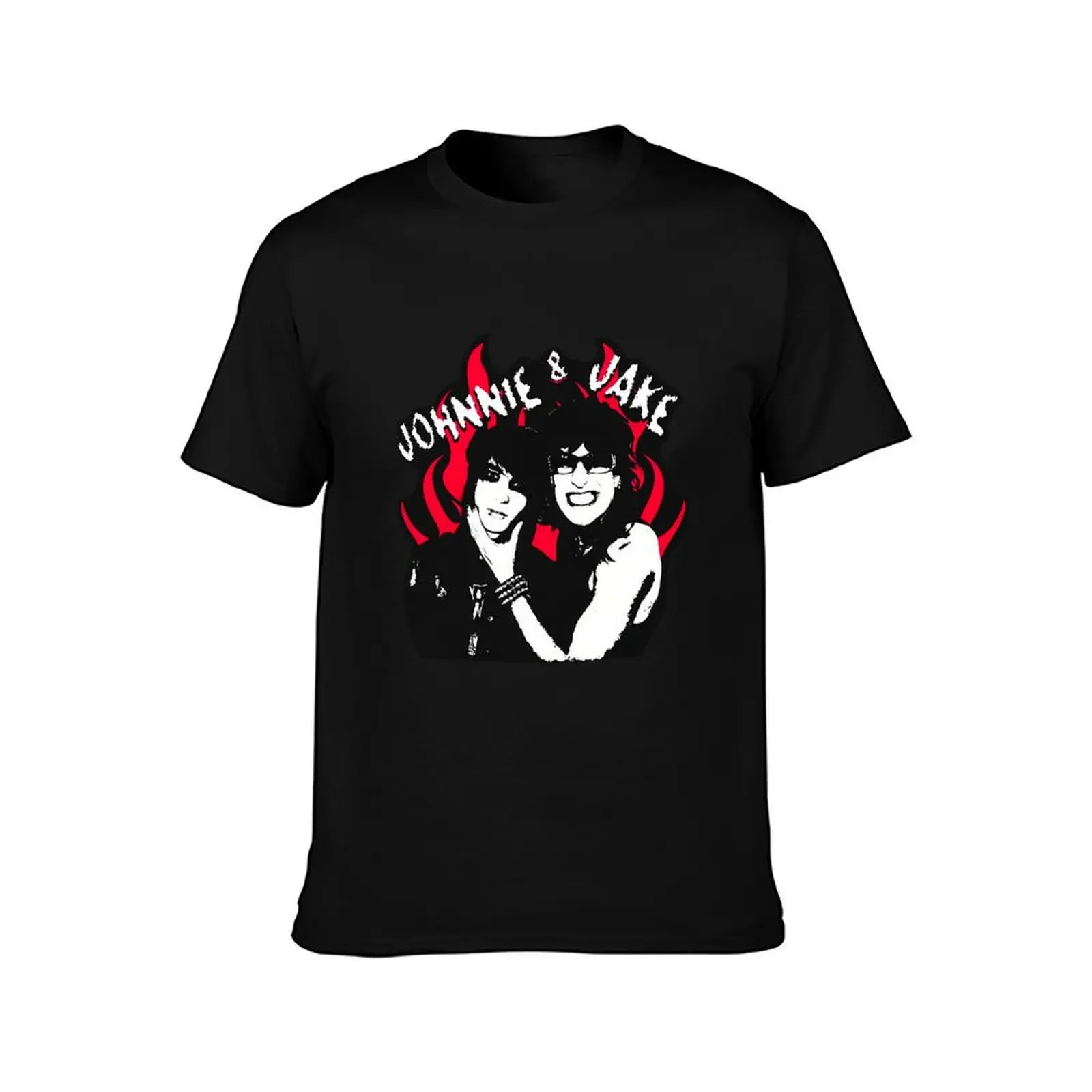 Фото Футболка Jake And Johnnie Flames, повседневный рождественский топ с короткими рукавами №2