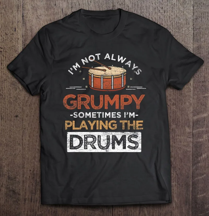 

I Not Always Grumpy, иногда я играю в барабан, футболка с коротким рукавом, футболка оверсайз, футболка с принтом, футболка для спортзала, аниме, мужск...