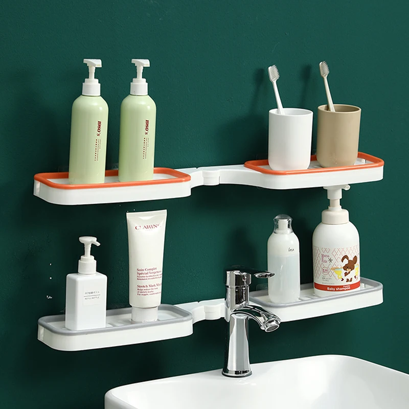 

Bathroom Shelf Organizer Toilet Adhesive Shampoo Gel Storage Basket Decoration Bathroom Corner Shower Shelf Rack Accessories