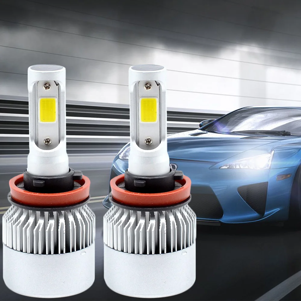 

2X H11 Type Car Lamp High Bright Auto S2 COB Car Headlight Light 72W Spot Light Waterproof Head Led Car Bulb For Safe Night Car