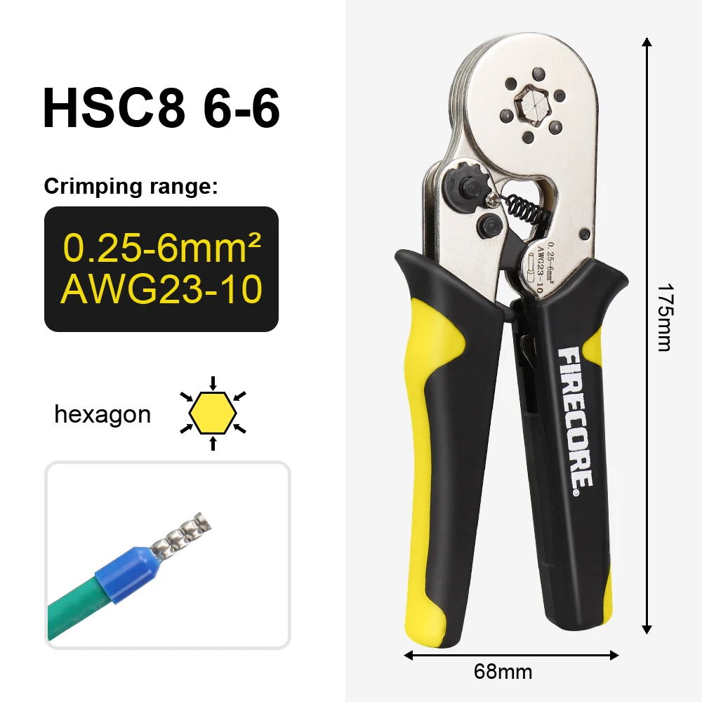 FIRECORE обжимной соединитель набор инструментов HSC8 6-4/6-6 Sawtooth Регулируемый Трещотка
