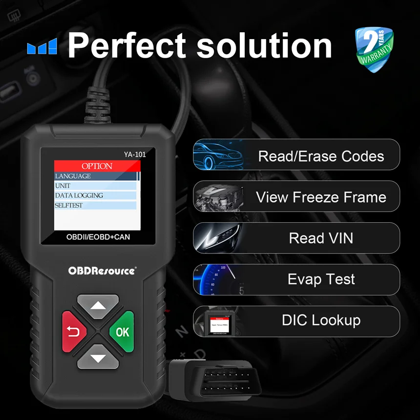 Диагностический инструмент obdresources YA101 OBD2 многоязычный диагностический