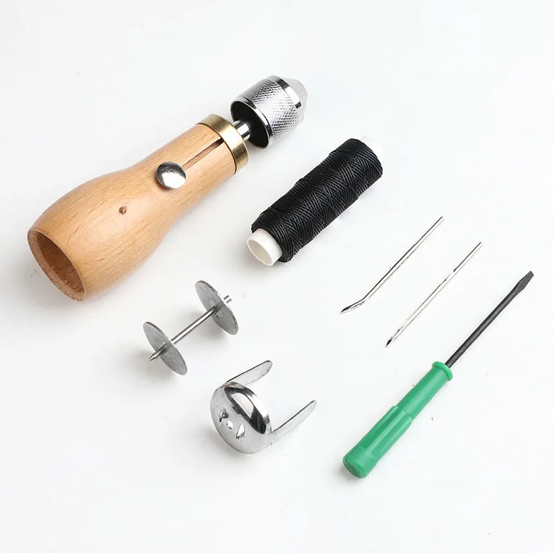 

New A/B Leather Sewing Awl Thread Kit Manual Sewing Machine Stitcher Leather Craft Stitching Shoemaker Canvas DIY Repair Tool