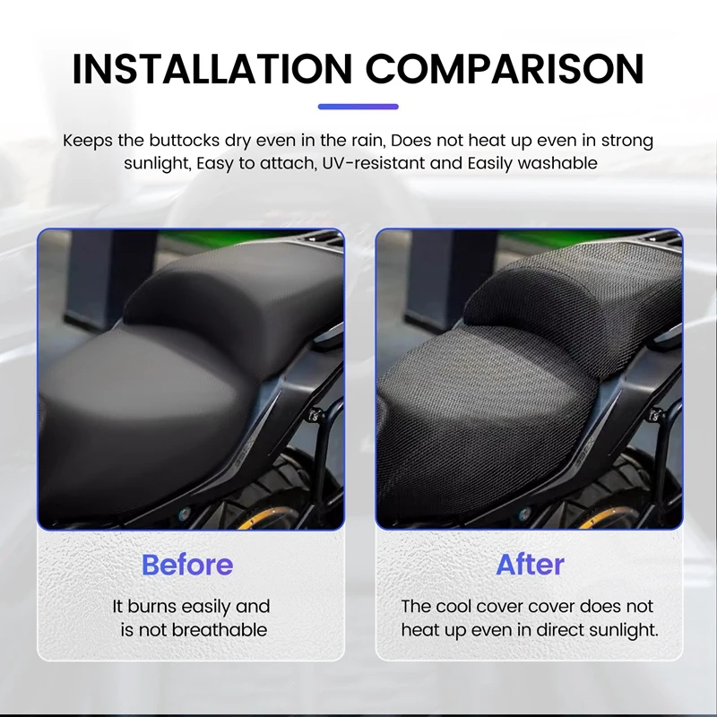 Motorcycle Protecting Cushion Seat Cover For Benelli TRK 552 X 552X TRK552 TRK552X Fabric Saddle Breathable