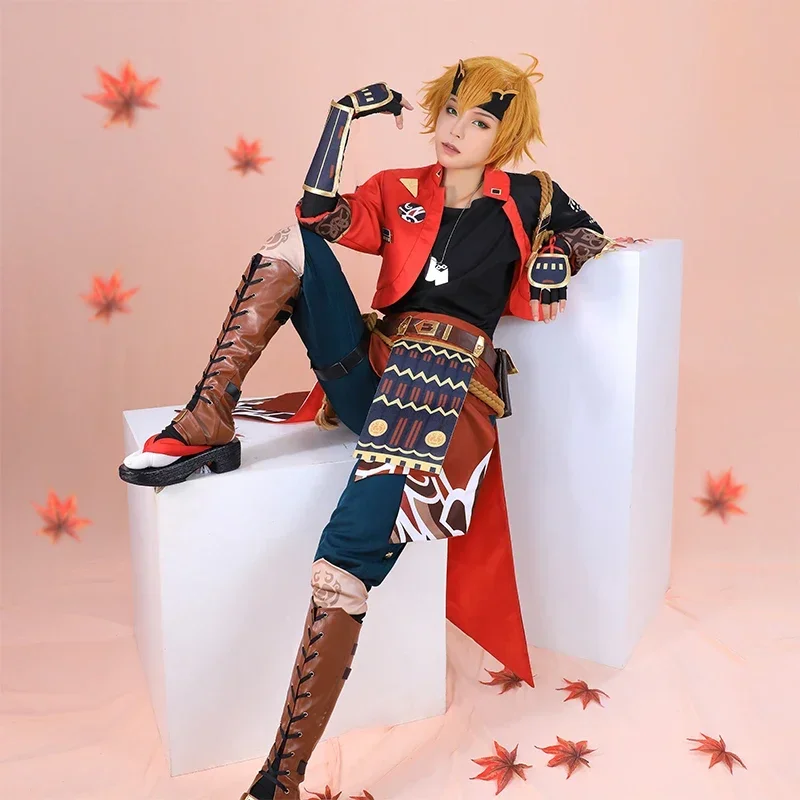Игра Genshin Impact Tohma Косплей Костюм Тома для мужчин Хэллоуин Полный комплект