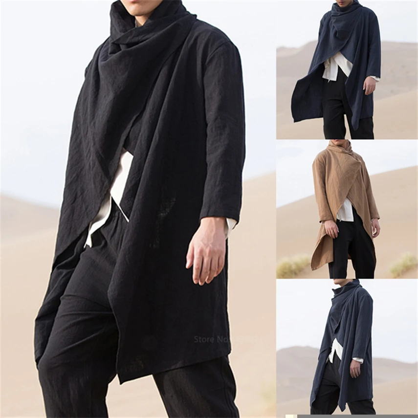 

Saudi Arabia Traditional Muslim Fashion Jubba Thobe for Men Arab Long Robes Thin Cloak Cardigan Islamic Clothing