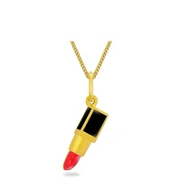 luomiss 2020 new simple personality jewelry fashion pendant lipstick necklace pendant give away box necklace jewelry gift